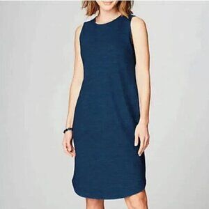 Pure Jill J JILL Indigo Sleeveless Midi Dress Summer Beach Blue S 7A-4